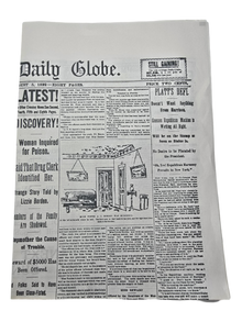 Official Lizzie Borden House Newspaper Replica