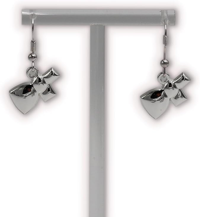 Official Lizzie Borden House Silver Plated Axe Head Earrings