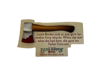 Official Lizzie Borden House Decorative Hatchet Magnet