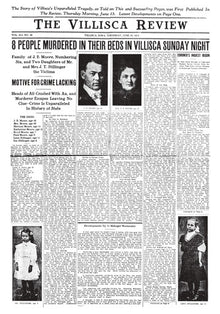 Official Villisca Axe Murder House Newspaper Replica