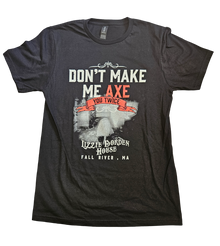 The Lizzie Borden "Don't Axe Me" Shirt combines humor and historical intrigue, making it a standout choice for true crime enthusiasts and history buffs alike, perfect for sparking conversations and adding a unique twist to any wardrobe.