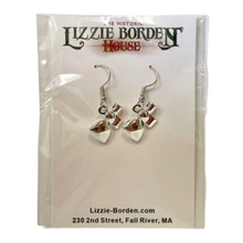 Official Lizzie Borden House Silver Plated Axe Head Earrings